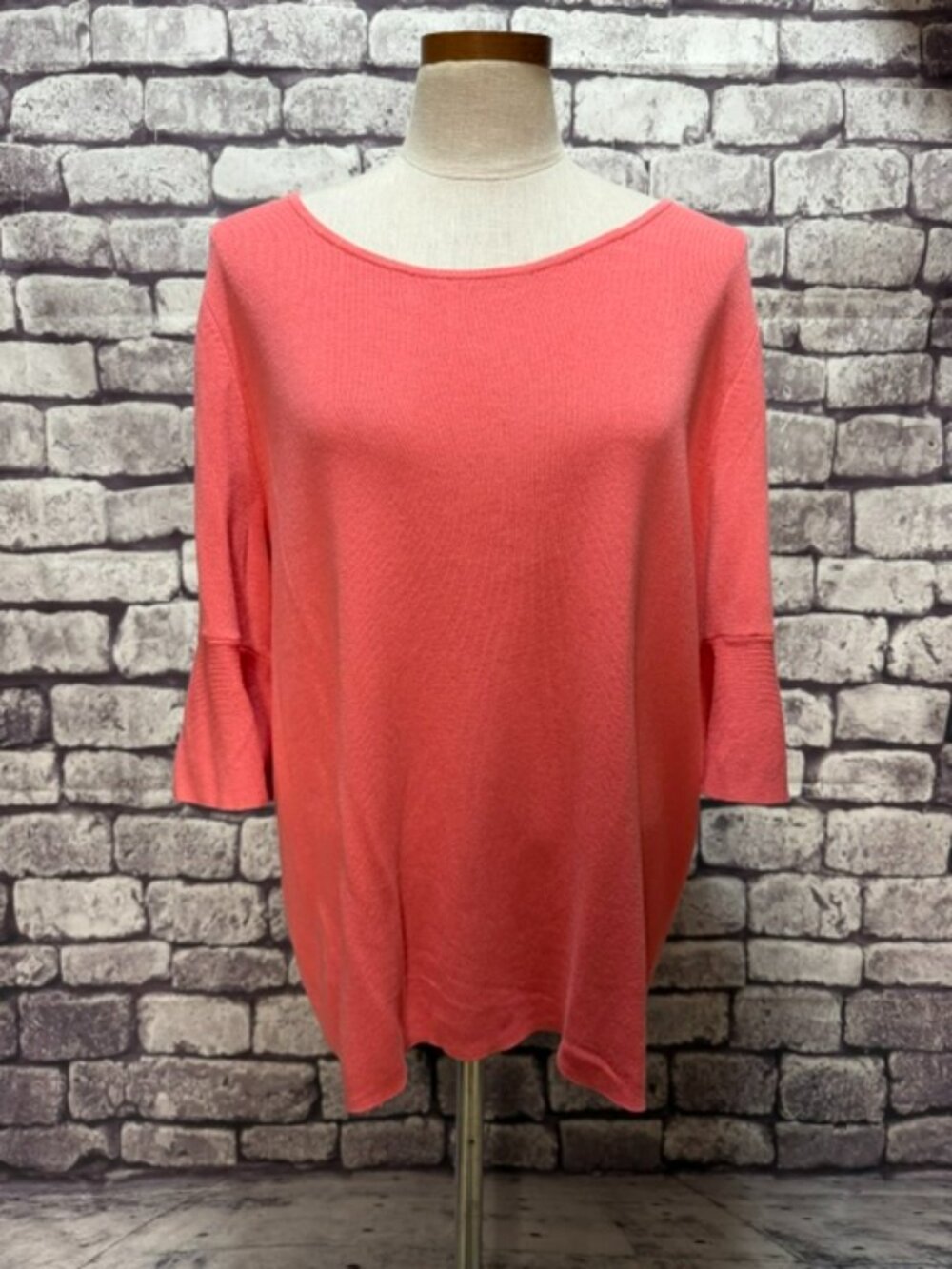 Talbots Peach Round Neck Blouse Size 2X